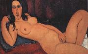 Amedeo Modigliani Reclining Nude with Loose Hair (mk38) oil on canvas